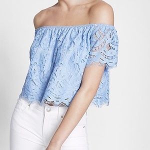 Lace Express off-the-shoulder top